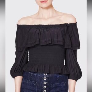 Ramy Brook Black Off-Shoulder Blouse